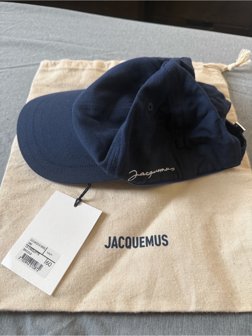 Jacquemus Navy Embroidered Logo Cap